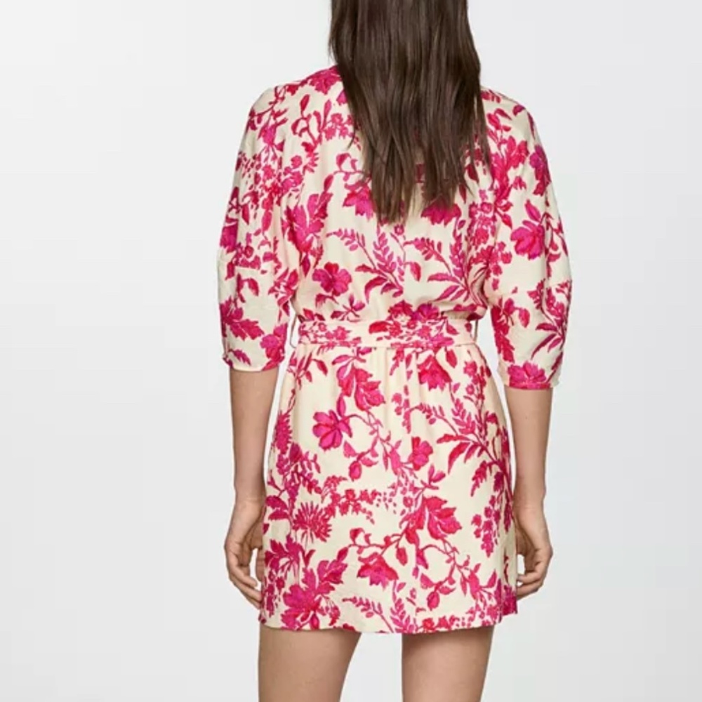 NWT Mango Women's Floral Wrap Dress, size 2